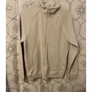New Men's Goodfellow & Co. White Cream Full Zip Jacket Size XL